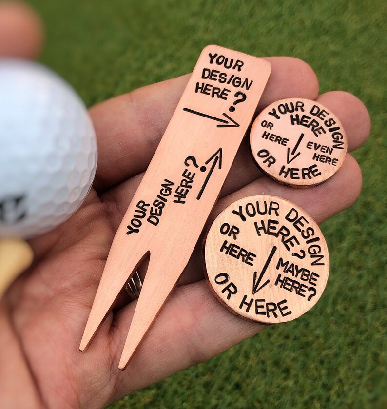 Custom Golfer's Pitch Mark Repair Tool & Ball Marker Set Etsy