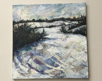 Original painting 'Snowy fields'