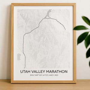 Race Route Poster • Marathon Map •  Half Marathon Printable • Runner Gift • Personalized Running Art • Finisher Keepsake • Digital File
