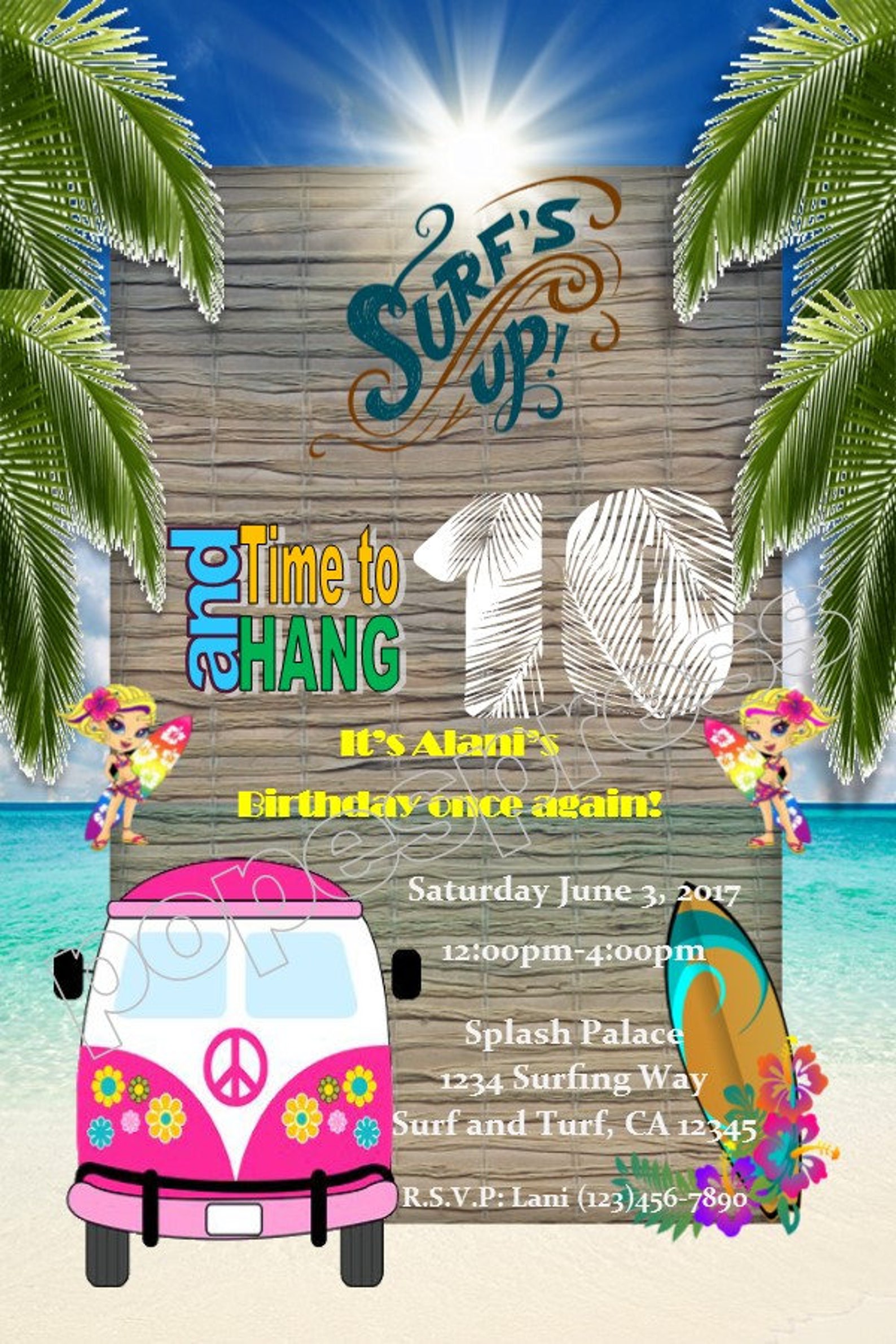 theme plage anniversaire