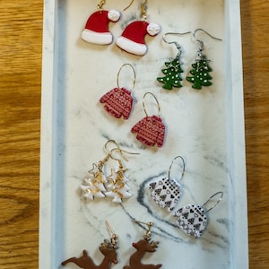 Christmas Dangles 2.0 - Christmas Dangle Lightweight Polymer Clay Earring