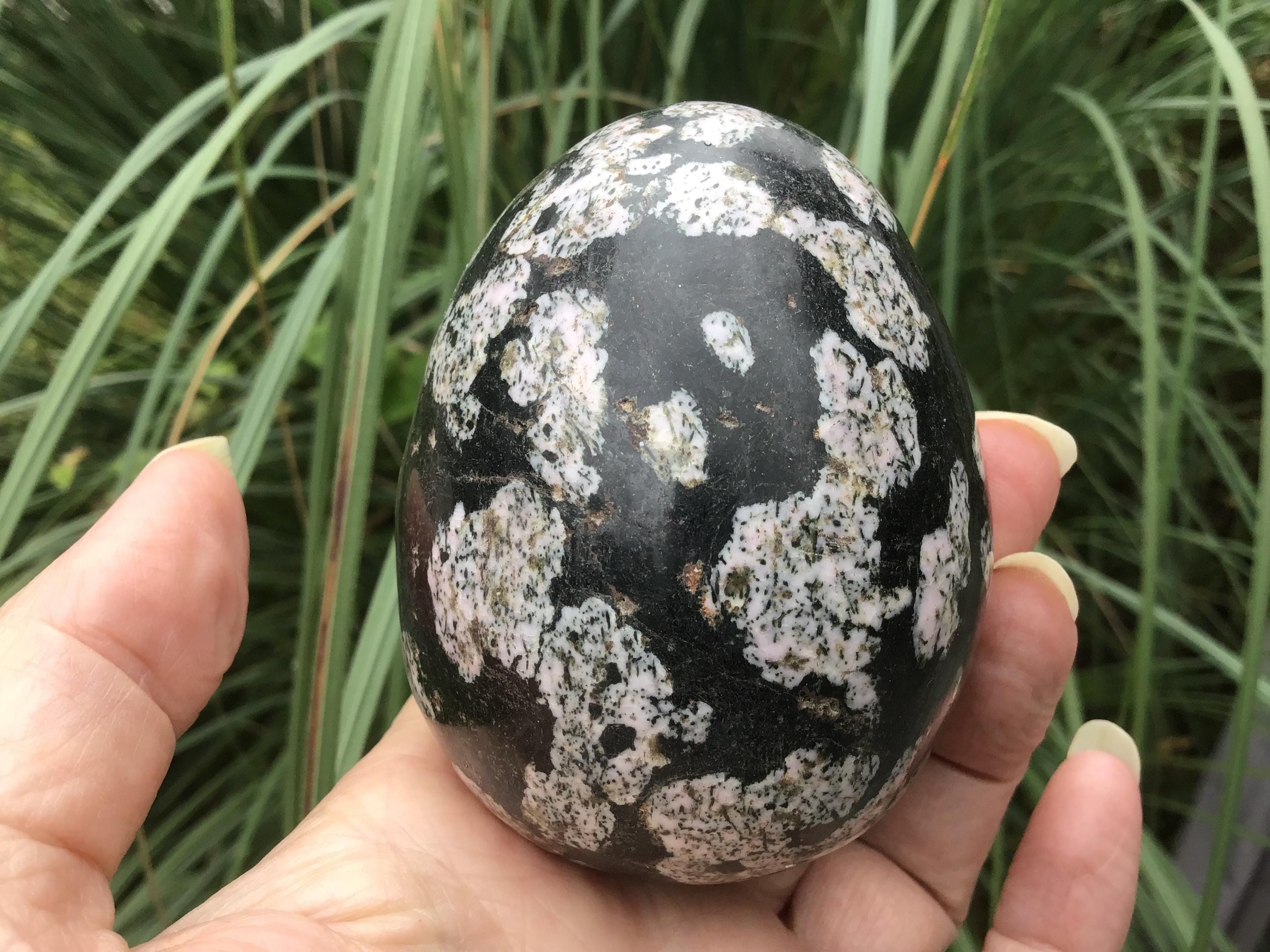 BLACK JADE CRYSTAL Egg: Crystals for Grounding and Protection - Etsy