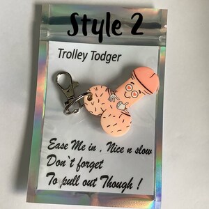 Novelty love eyes Willy trolley token. image 3