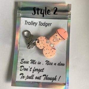 Novelty love eyes Willy trolley token.