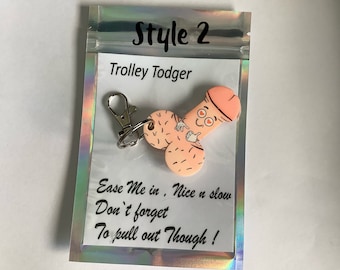 Novelty love eyes Willy trolley token.
