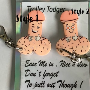 Novelty love eyes Willy trolley token. image 2