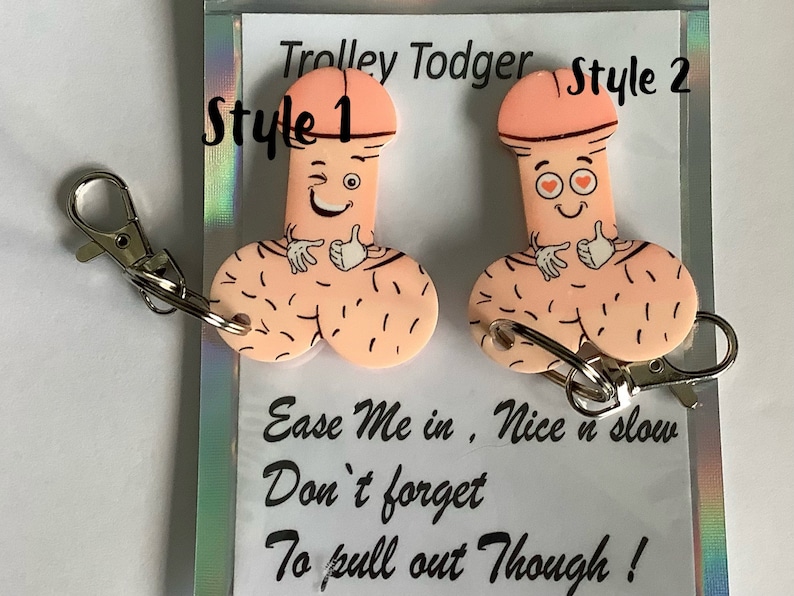 Novelty love eyes Willy trolley token. image 2