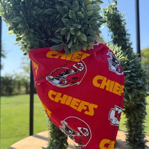 Kansas City Chiefs Dog Bandana: Handmade NFL Pet Scarf Snap On Dog Bandana Custom Pet Bandana