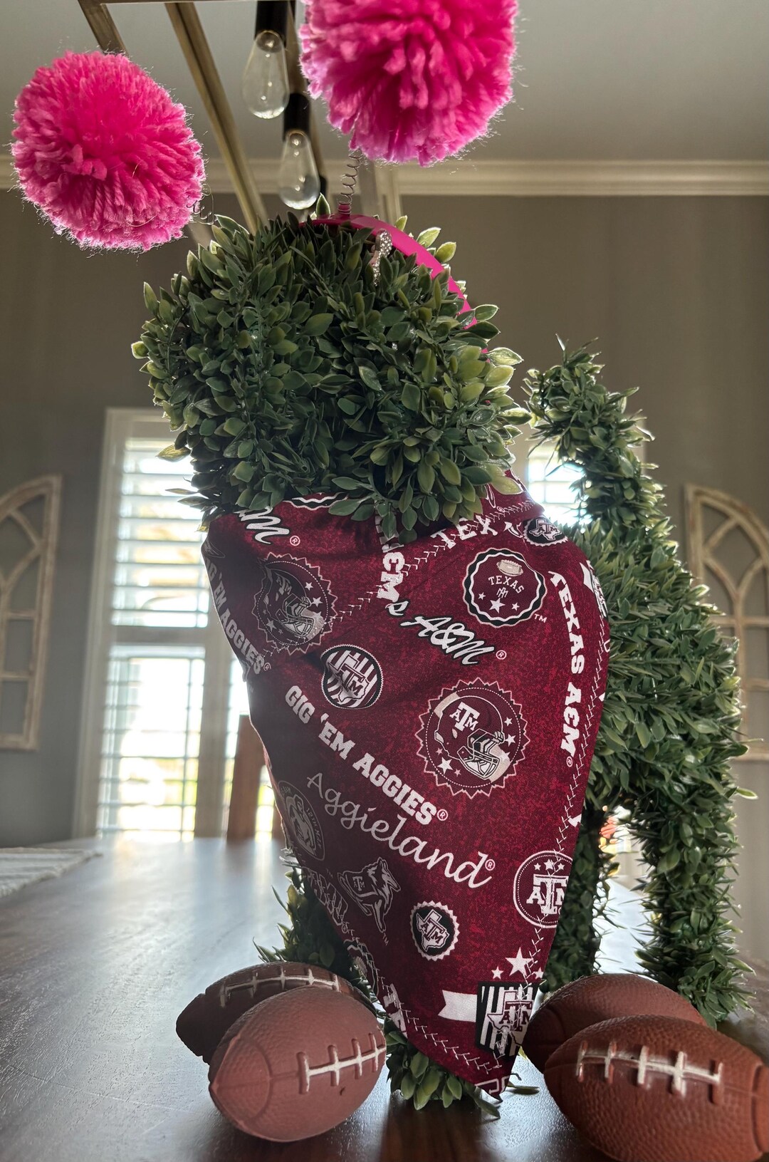 Tamu Paws Texas A&M University Aggies Dog Bandana TAMU Cat Pet Bandanna Football ...