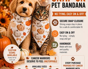 Herfstpompoen geruite hondenbandana: boerderijhuisdierensjaal, kattenbandana op maat gemaakte bandana