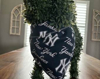 Bandana para perro de los Yankees de Nueva York, bandana para perro con cierre a presión, bandana personalizada para perro, bandana para gato, bandana para mascota, bufanda de béisbol de Nueva York