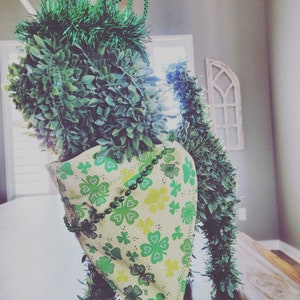 St Patrick's Day Green Lucky Four Leaf Clover Shamrock Bandana Dog Cat Pet Reversible Feline Scarf
