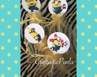 Minion Inspired bubble wand goodie bags
