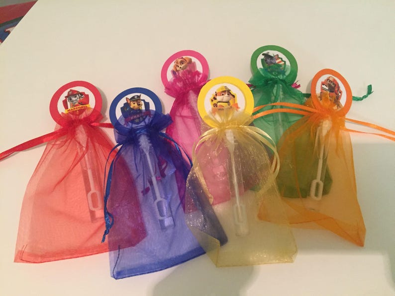 Paw Patrol Mini Bubbles Goodie Bag Party Favor Bag Etsy