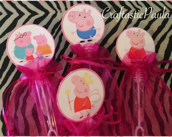 Peppa Pig Inspired mini bubbles wand goodie bags