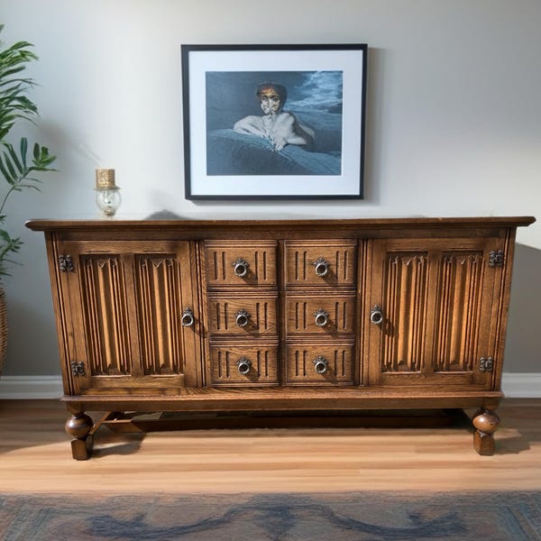 Vintage Old Charm Oak Dresser