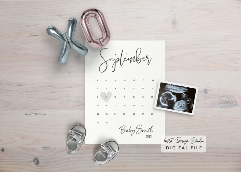 its a girl PERSONALIZED social media pregnancy announcement digital custom baby announcement gender reveal instagram due date balloon letter