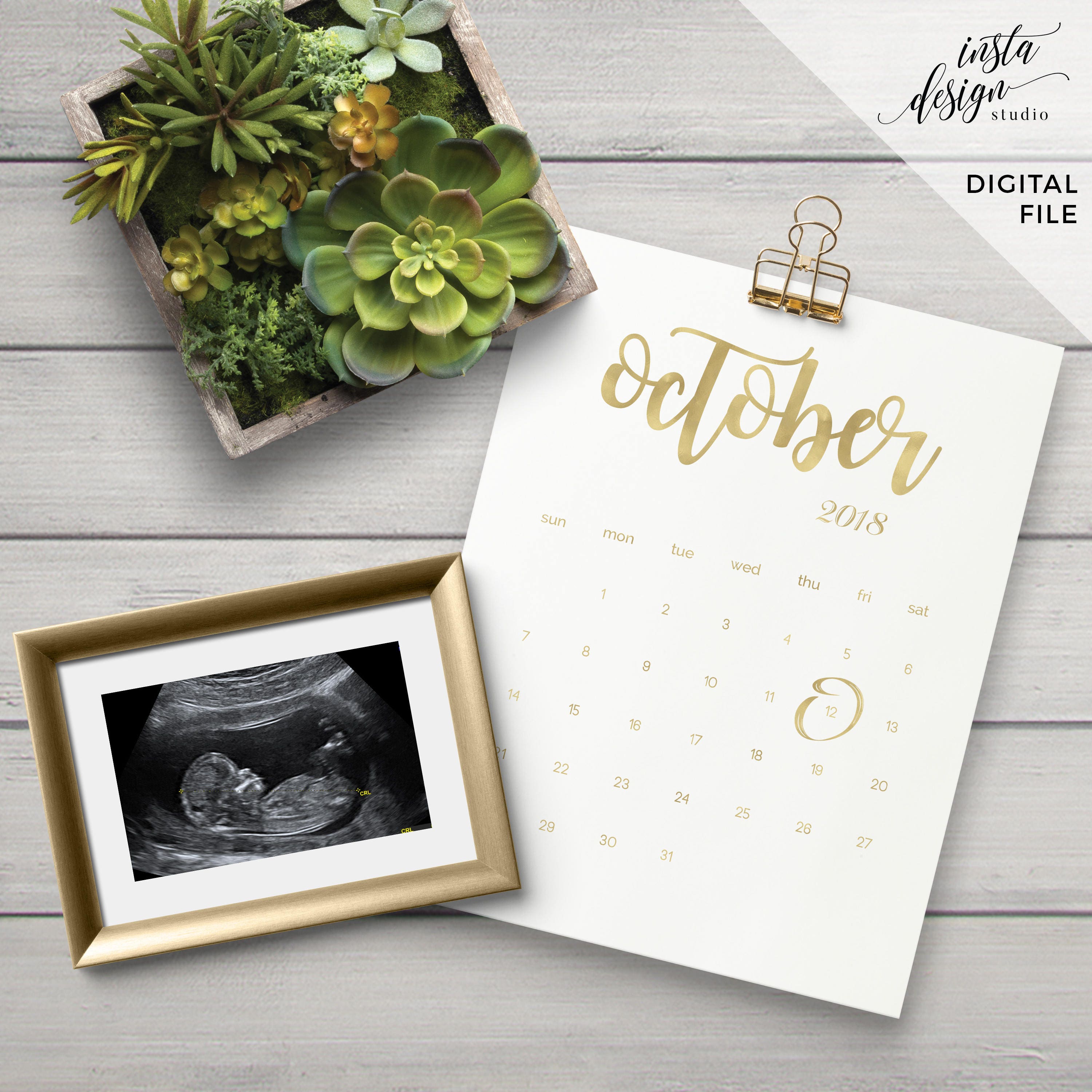 Custom social media pregnancy baby announcement template Etsy