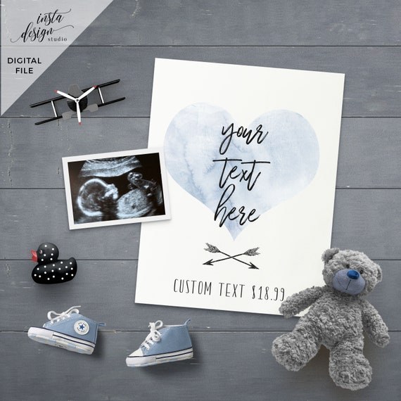 Its A Boy Digital Custom Social Media Gender Reveal Pregnancy Etsy
