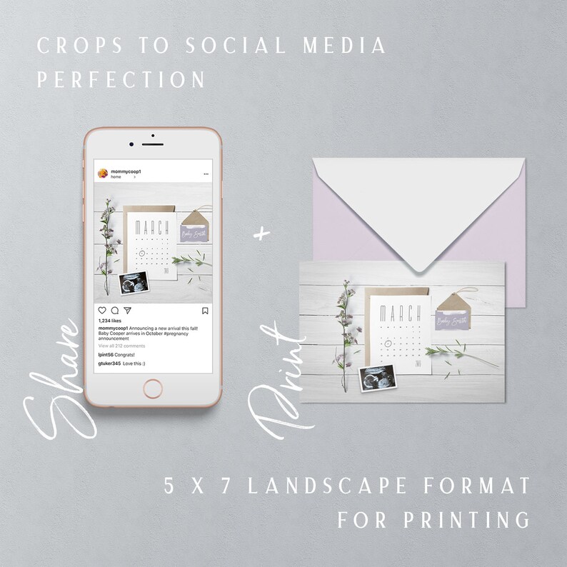 light box PERSONALIZED digital pregnancy announcement for social media custom baby announcement gender reveal instagram facebook rustic