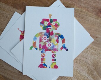 Watercolor Robot Print 2