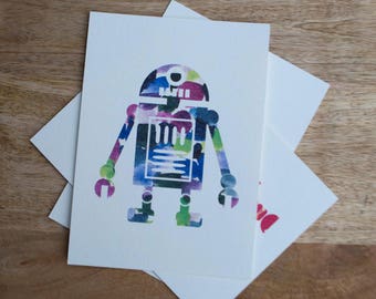 Watercolor Robot Print 4