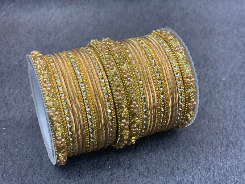 Indian bangle set Bridal bangles Traditonal wedding jewelry Metal bangles Fashion bracelets