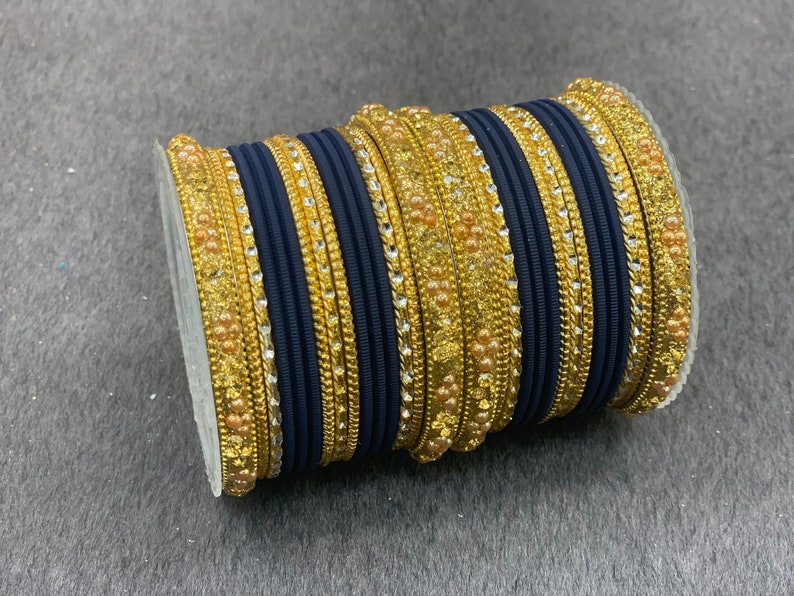 Indian bangle set Bridal bangles Traditonal wedding jewelry Metal bangles Fashion bracelets