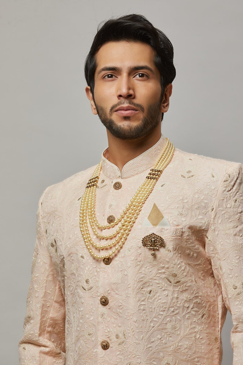 Indian Mens Necklace/mala Wedding Jewelry for Mens Indian Etsy