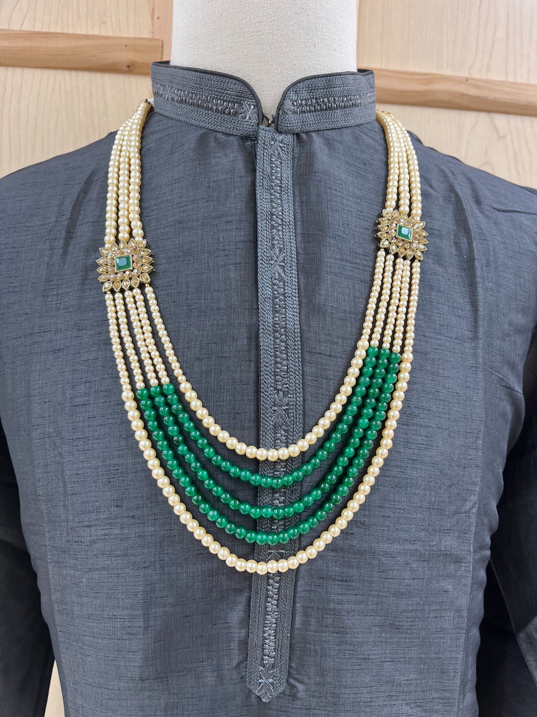 Indian Mens Necklace/mala Wedding Jewelry for Mens Indian Etsy