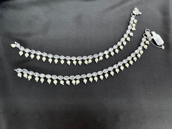 Payal With Ghungroo Antique Silver traditional Anklet Set in