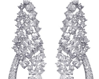 Classic Zirconia Teardrop Earrings