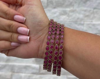 Antique gold kadas/bangles in oval shape, set of 4