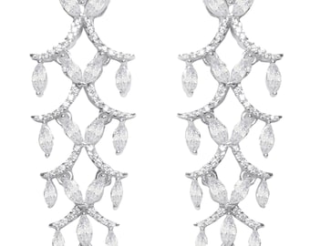 Zirconia chandelier earrings