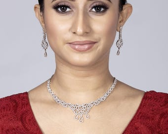 Cubic Zirconia Necklace Set