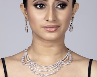 Cubic Zirconia Necklace Set