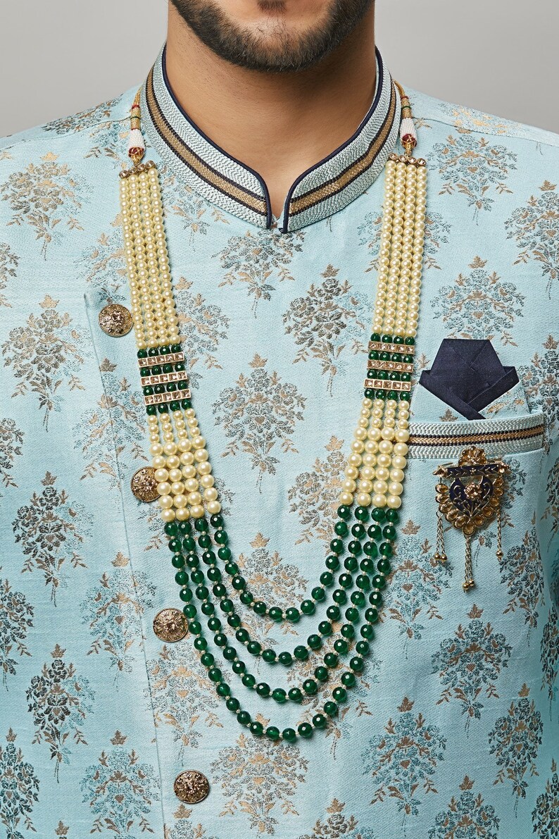 Indian Mens Necklace/mala Wedding Jewelry for Mens Indian Etsy