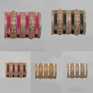 Indian Bangle Set, Bridal Wedding Jewelry, Bridesmaid Bangles