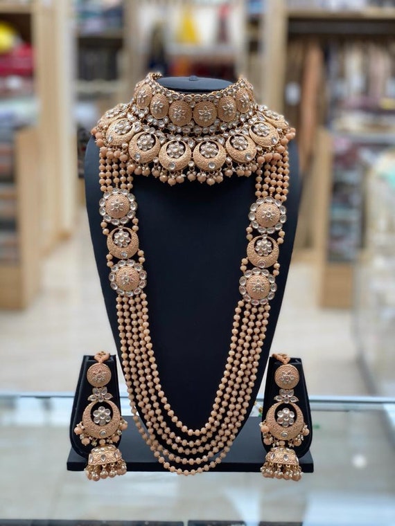 Antique Bridal Maharani Gold Set With 