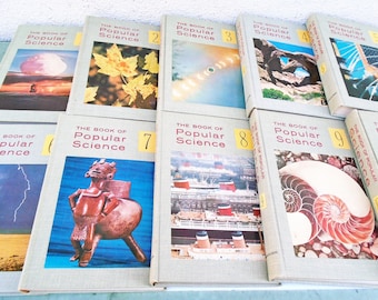 1961 Science Encyclopedia Set - "The Book of Popular Science" 10 Volumes, Complete