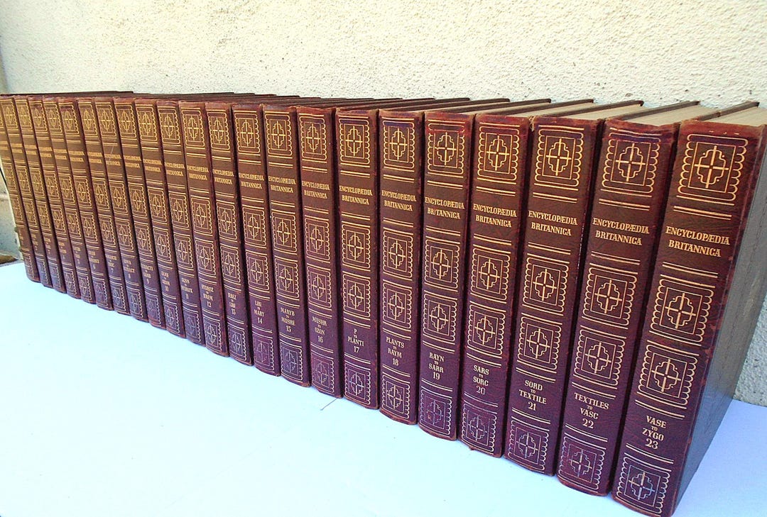 1951 Encyclopedia Britannica Complete Set, Maroon Hardcover Books