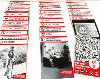 Vintage Boy Scout Merit Badge Booklets: 29-Piece BSA Collection