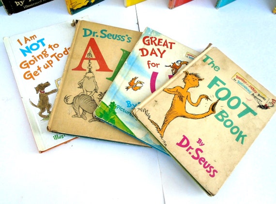 Vintage Dr. Seuss Book Collection: 15 Book Stack, Cat in the Hat