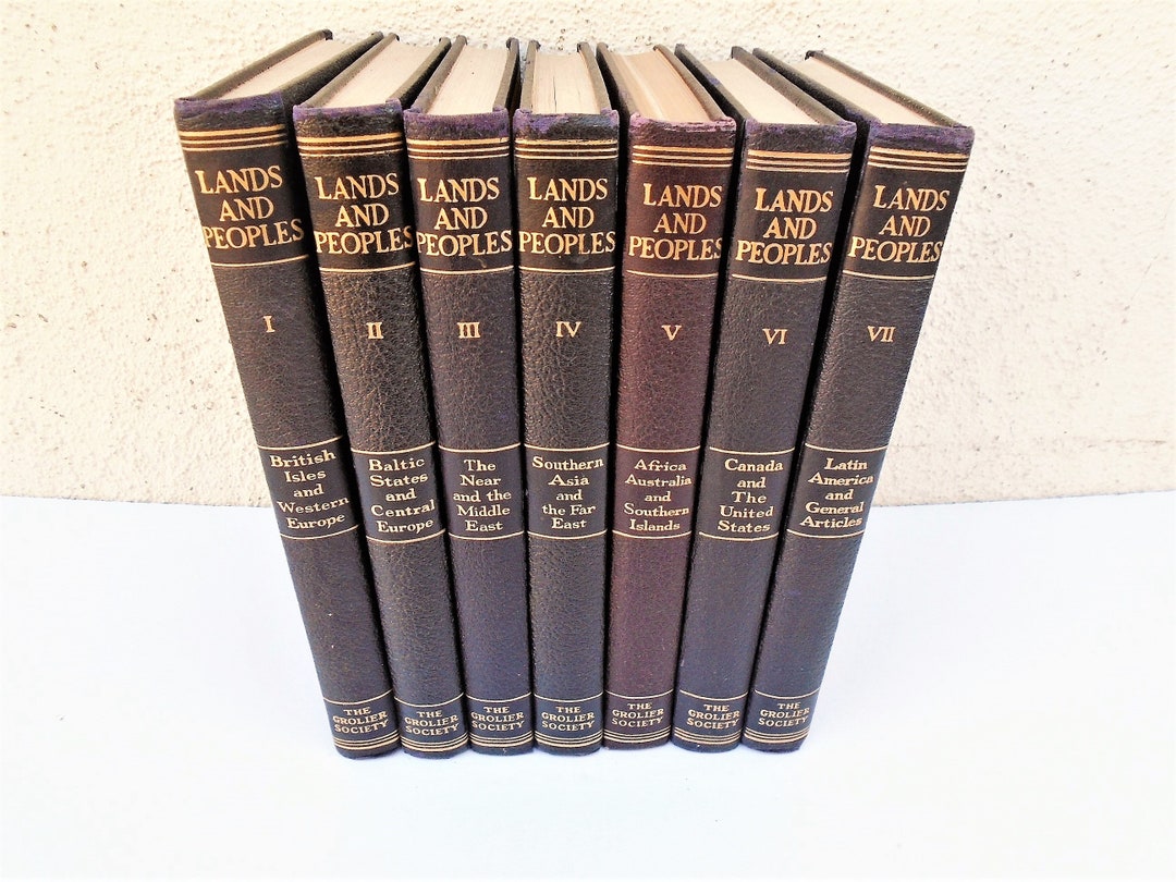Lands and Peoples Book Set: 1950s Geography Decor, 7 Books - Etsy