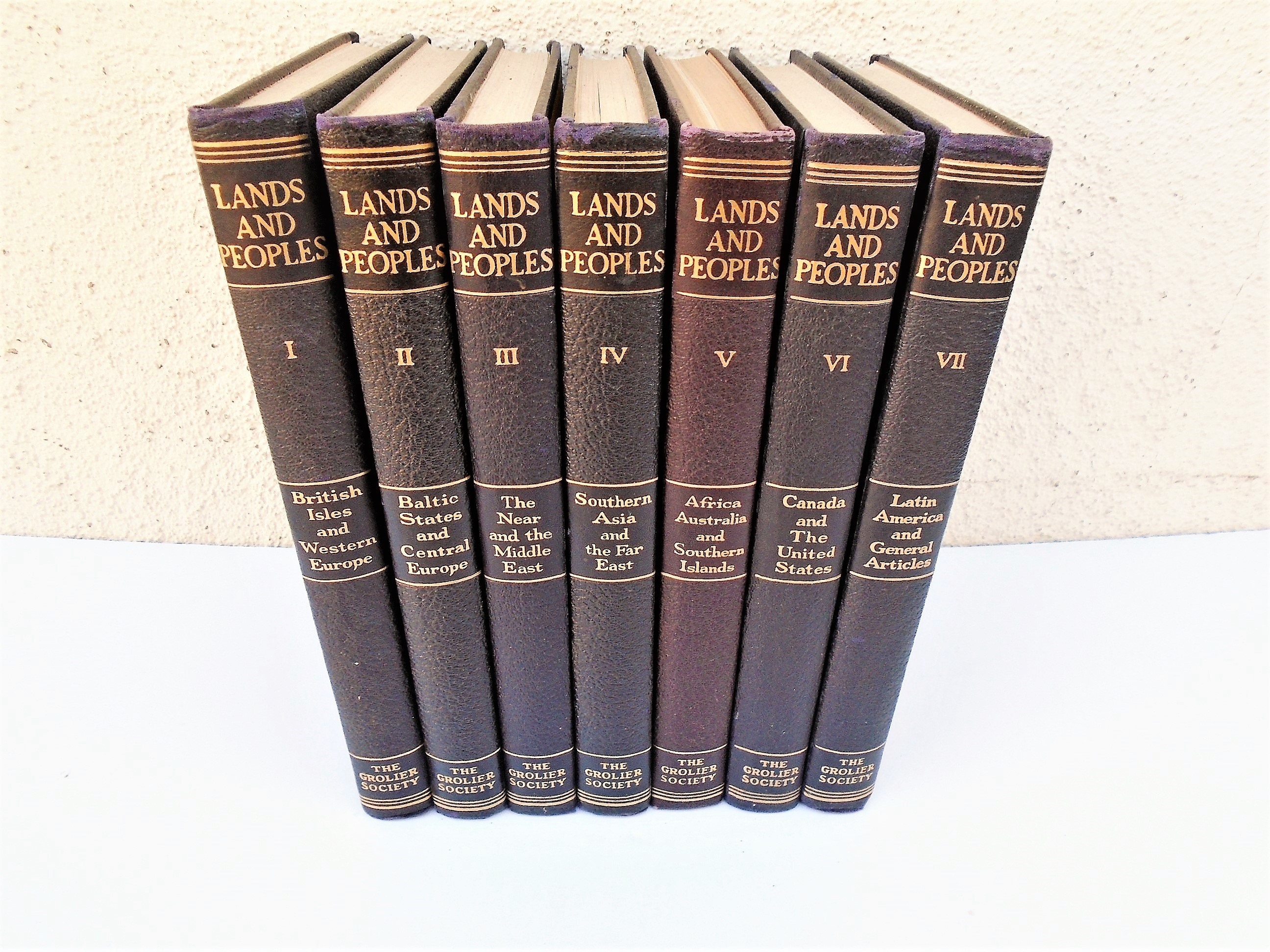 Lands and Peoples Book Set: 1950s Geography Decor, 7 Books - Etsy