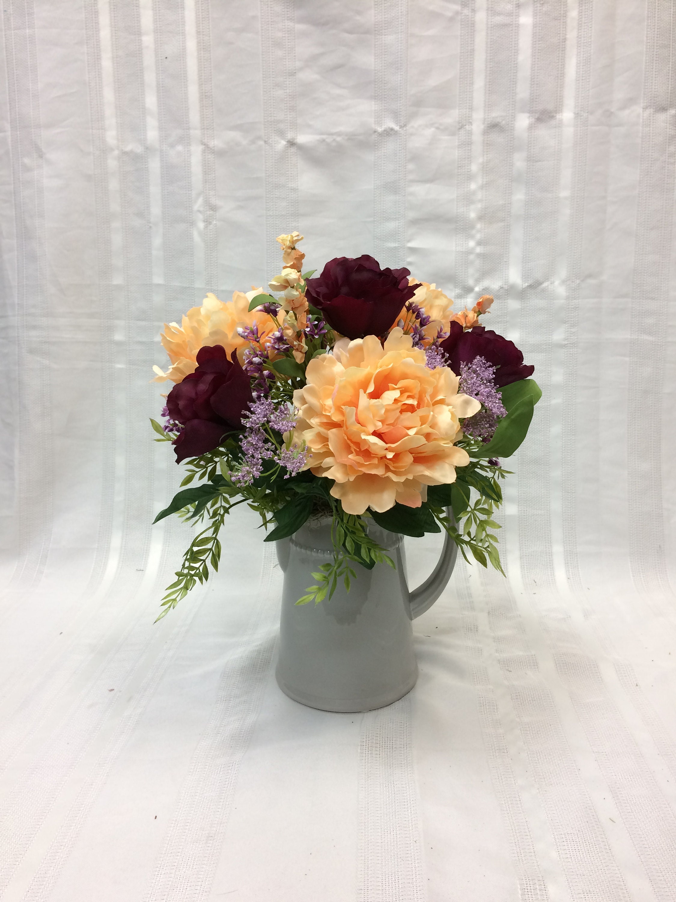 Spring Floral Arrangement Artificial Flower Arrangement Etsy