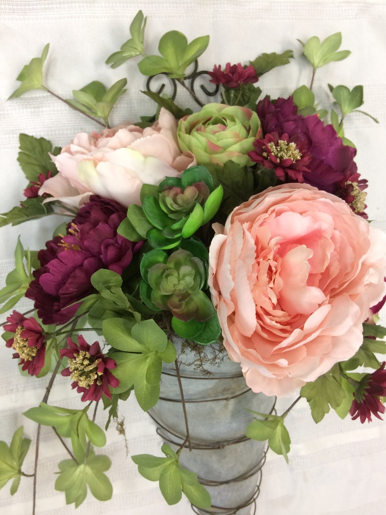 Artificial Floral Arrangement Summer Wall Decor Door Hanger Artificial Succulent Arrangement Succulent Arrangement
