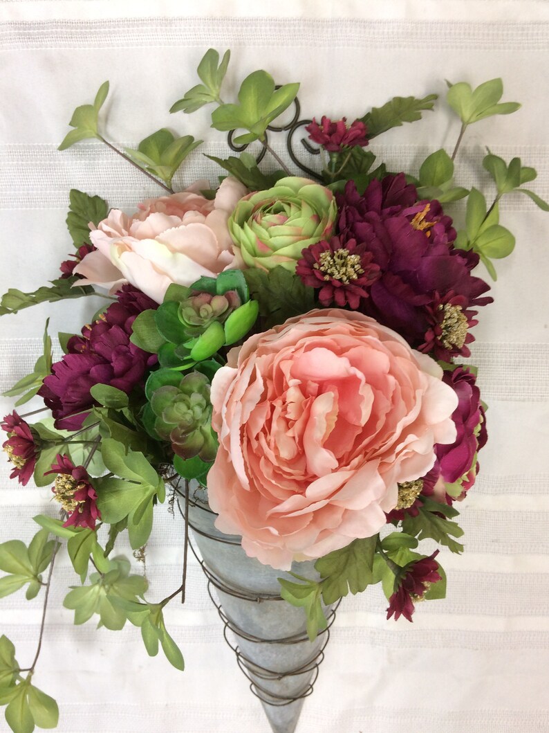 Artificial Floral Arrangement Summer Wall Decor Door Hanger Artificial Succulent Arrangement Succulent Arrangement