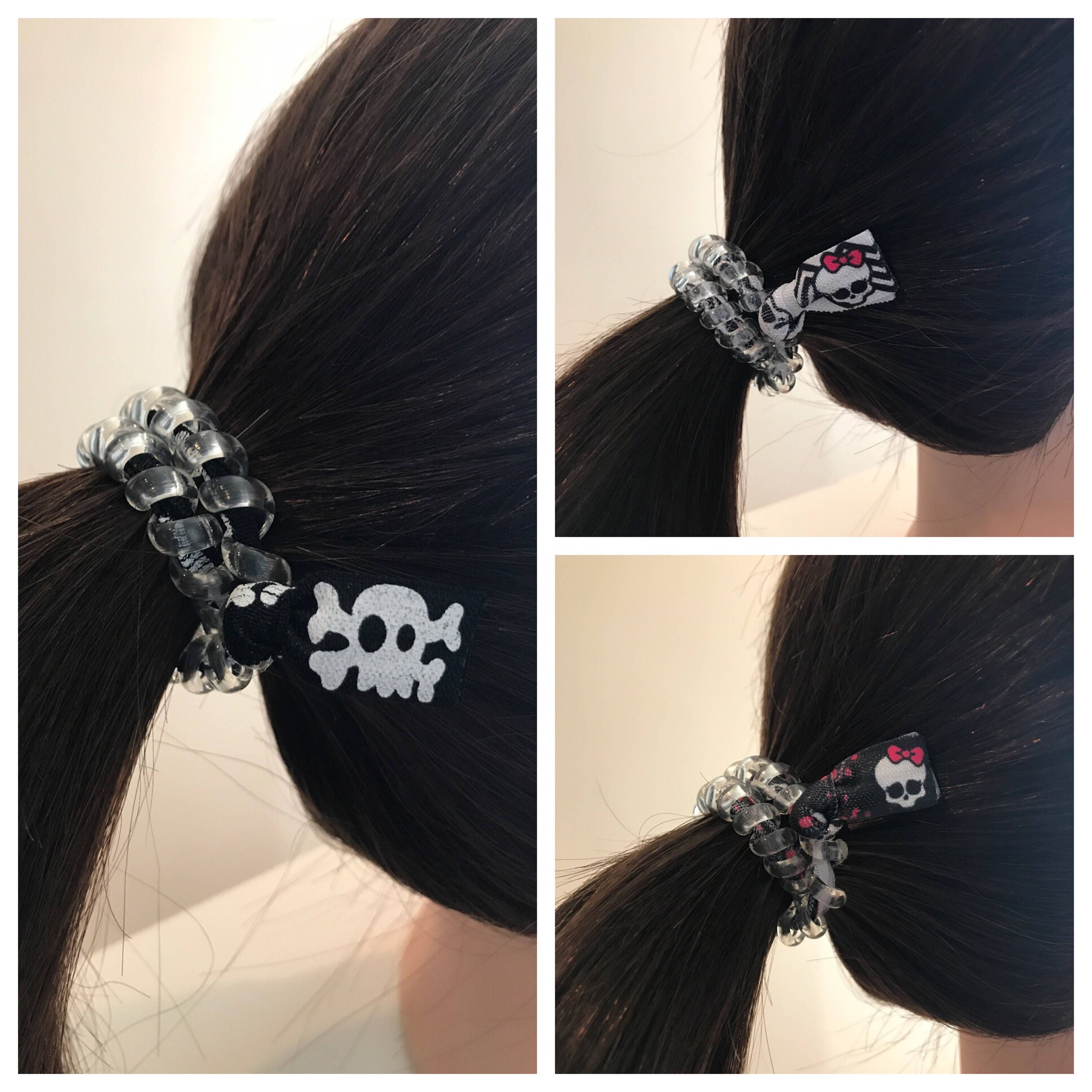 Edgy skull ties Secure sports hair tie hair cord hair Etsy