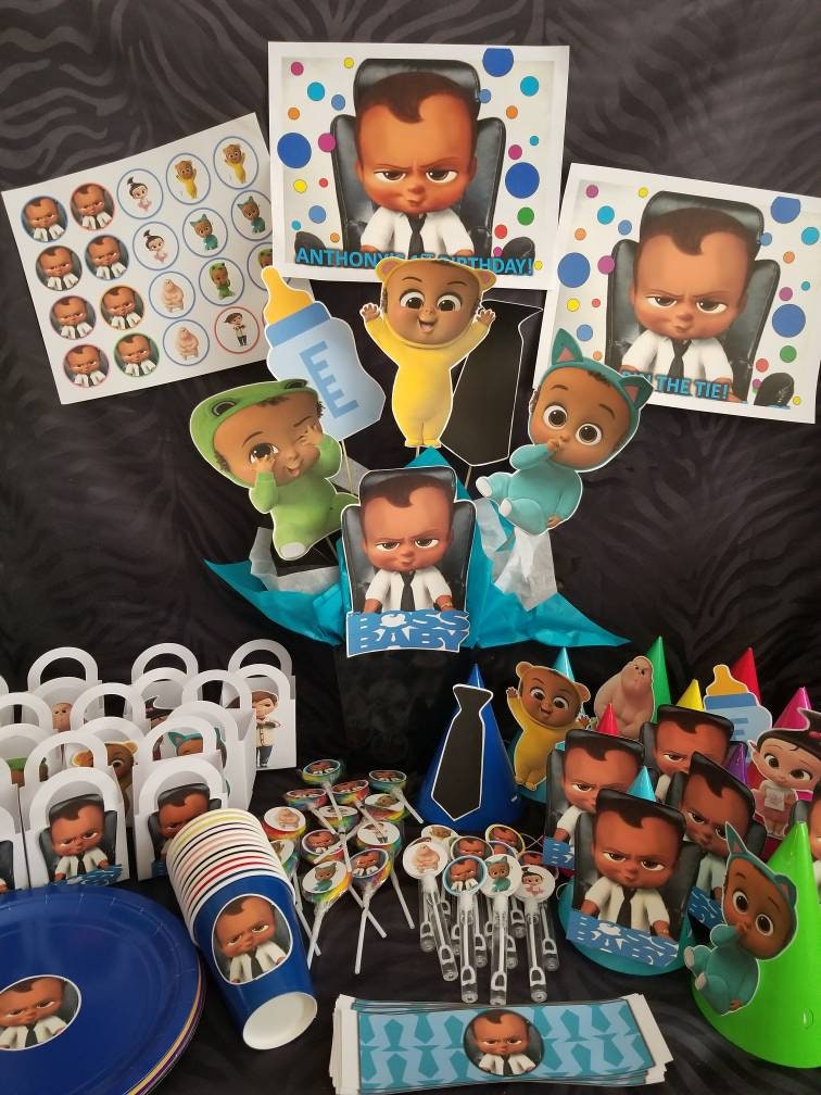 Black Boss Baby Party Pack Etsy